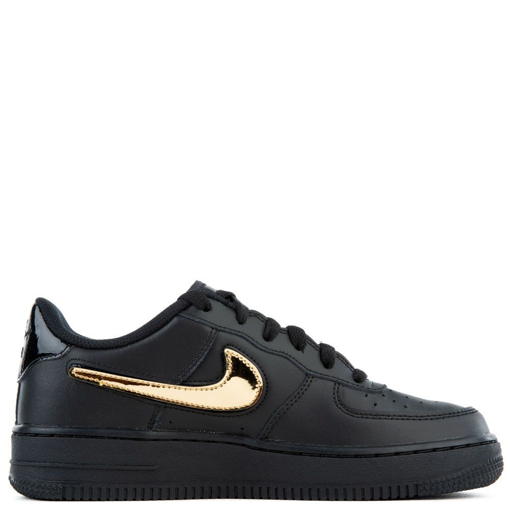 NIKE AIR FORCE 1 sneakers donna nero con logo exchange color