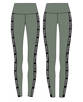 GUESS V2RB19MC03W Leggings Collant Tights elasticizzato verde