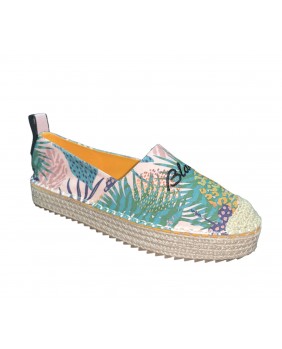 BLAUER SPRING espadrilles zeppa donna corda floreal