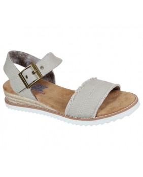 SKECHERS 113541 DESERT KISS sandali zeppa MEMORY taupe